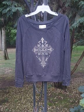 Energie long-sleeve 60% Cotton Top Mall Goth Y2K.  Sz L, Cyber-grunge